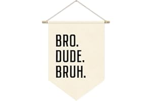 ETVISO Boy Nursery Decor, Boys Room Banner Decor, Playroom Wall Decor, Bro Dude Bruh Wall Hanging Pennant Flag Banner Decor for Nursery Classroom Playroom Kids Room, Playroom Essentials