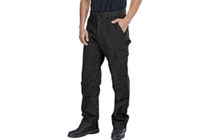 WORK IDEA Heavy-Duty Canvas Work Pants, Rugged Flex Relaxed Fit Heavyweight, Knee Pad Pockets