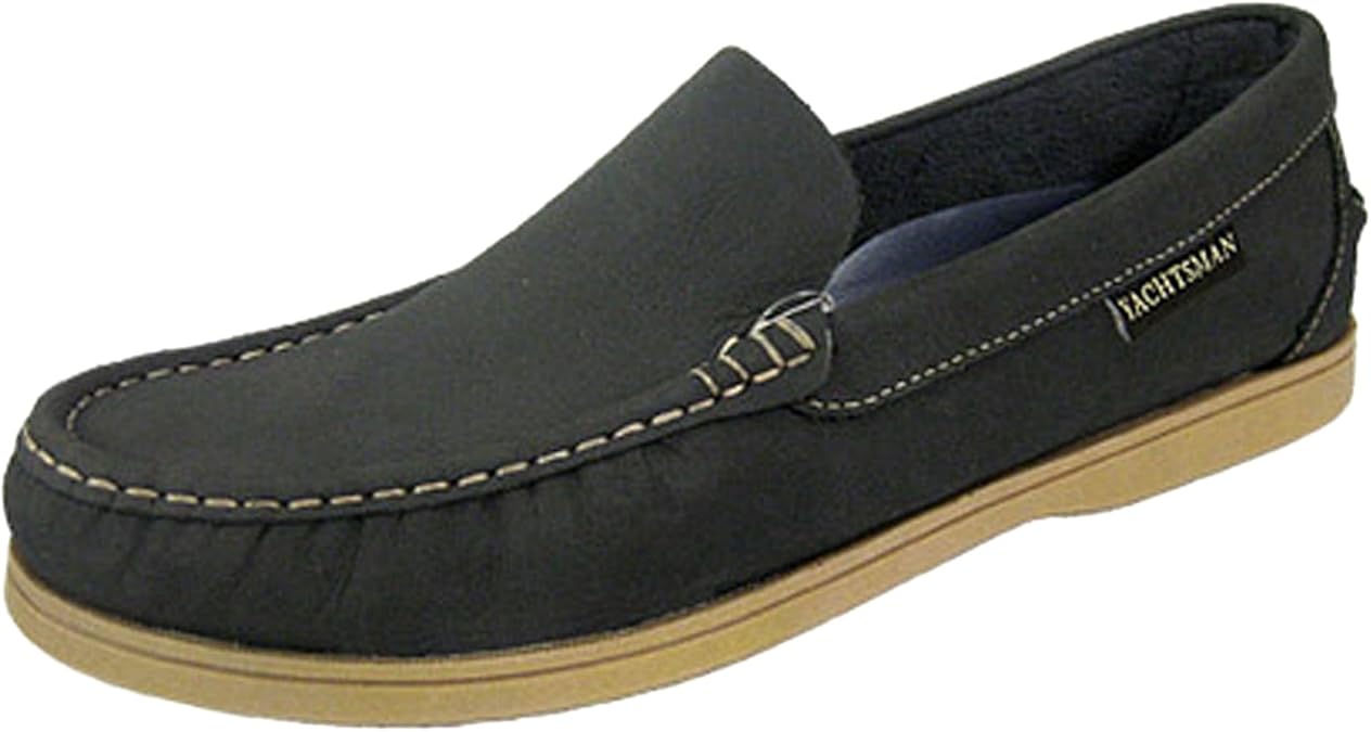 Mens Leather YACHTSMAN Smart Boat Loafers Formal Moccasin Sailing Deck