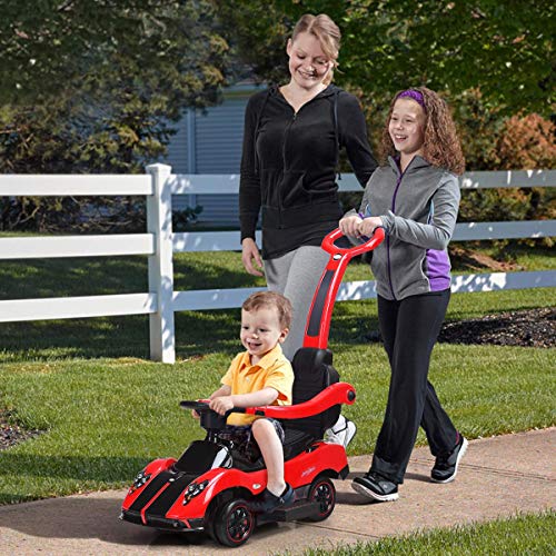 image for Costzon Ride On Push Car, 3 in 1 Licensed Pagani 6V Electric Battery P