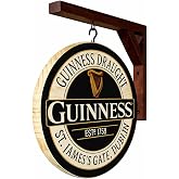 Guinness Pub Sign &ndash; St. James&rsquo;s Gate Double-Sided Hanging Bar Sign, Vintage Irish Pub Decor, Guinness Beer Wall Decor for Home Bar