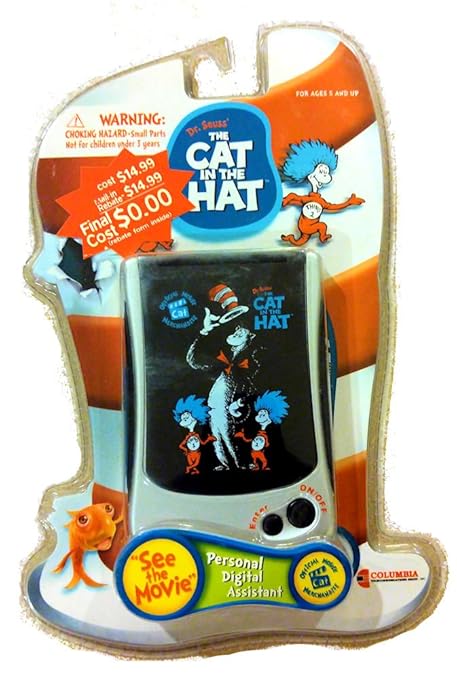 Dr Seuss The Cat In The Hat Personal Digital Assistant Electronic Game Black