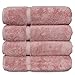 Chakir Turkish Linens Premium Cotton Absorbent Turkish Towels (Bath Towel - Set of 4, Pink)