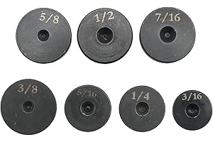 EATAKWARD 7Pcs Double & Single Flaring Tool Kit Steel Adapter for Brake Line and 45 Degrees Tubing Expander Flaring Replaceme