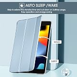 ProCase iPad 10.2 Inch Case 9th/8th/7th Gen SkyBlue Translucent Back view 4