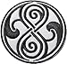 Doctor Who SEAL OF RASSILON Black on White 3 1/2