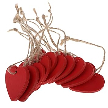 Amazon Com Homyl 10 Pieces 40x40mm Simple Painted Hanging Wooden