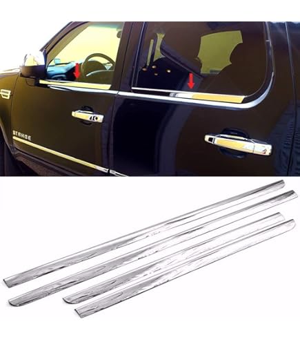Exterior Trim For Avalanche Tahoe Suburban Chrome Window Sill Trim Moldings For Chevy Tahoe Suburban Avalanche 2007-2014 – Front & Rear Chevy Tahoe Window Trim - Foto 3