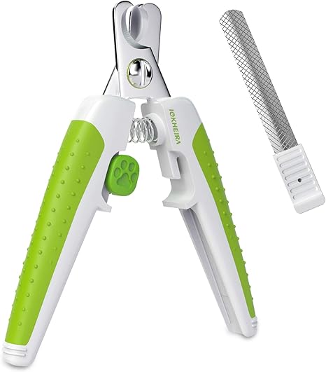 Iokheira Coupe Ongle Chiens Et Chats De Securite Pour Lame En Acier Inoxydable Avec Verrou De Securite Et Lime A Ongles Adapte Aux Coupe Ongles Pour Grands Moyens Et Petits Animaux Les Ciseaux