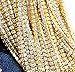 Aketek 10 Yard Crystal Rhinestone Close Chain Clear Trim Sewing Craft 2mm Gold color