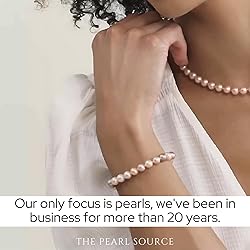 The Pearl Source 14K Gold 7-8mm AAAA Quality Round