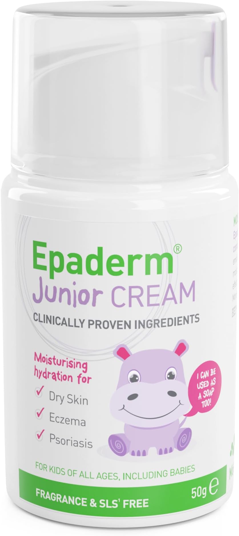 Epaderm Junior Cream 50G 1 Pack Kids Baby Moisturiser Soap Substitute