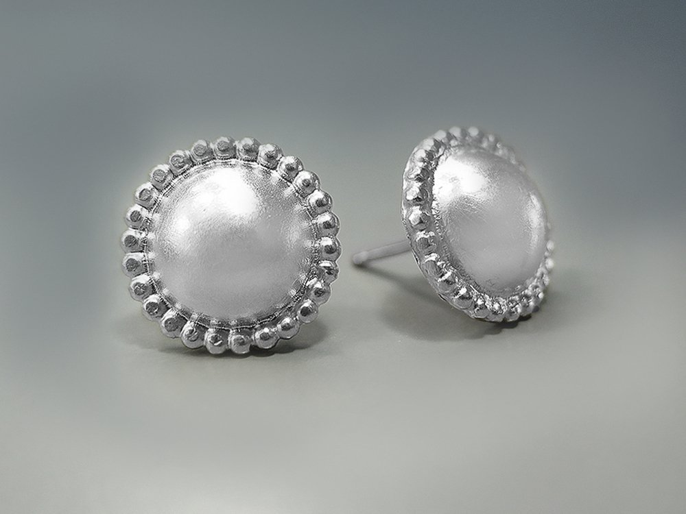 0.75 Inch Big Studs Earring For Women Sterling Silver