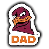 Virginia Polytechnic Institute VT Hokies 4-Inch Proud Dad Die Cut Decal Officially Licensed Collegiate Product