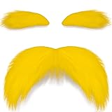 Yellow Mustache and Eyebrows, Funny Cosplay Costume