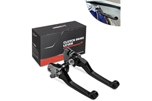 JFG RACING Dirt Bike Clutch Brake Levers,Foldable Handle Breakaway Levers for KX65 00-24/KX85 01-24/KX100 01-21/KX250 00-04/K