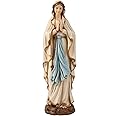 BC Catholic Our Lady of Lourdes Statue, Blessed Virgin Mary Mother Figure, Inspirational Home décor, Religious Gift to Mom, 6" H, Renaissance Sculpture Handmade by Buildclassic