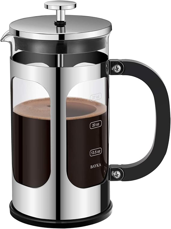 BAYKA French Press Coffee Tea Maker, 304 Stainless Steel