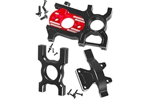 RCMYou Aluminum Center Diff Mount/Differential Cover Mount/Sliding Motor Mount Upgrades Part for Arrm a 1/8 Kraton/Notorious/Outcast/Talion/Senton 6S BLX,Black