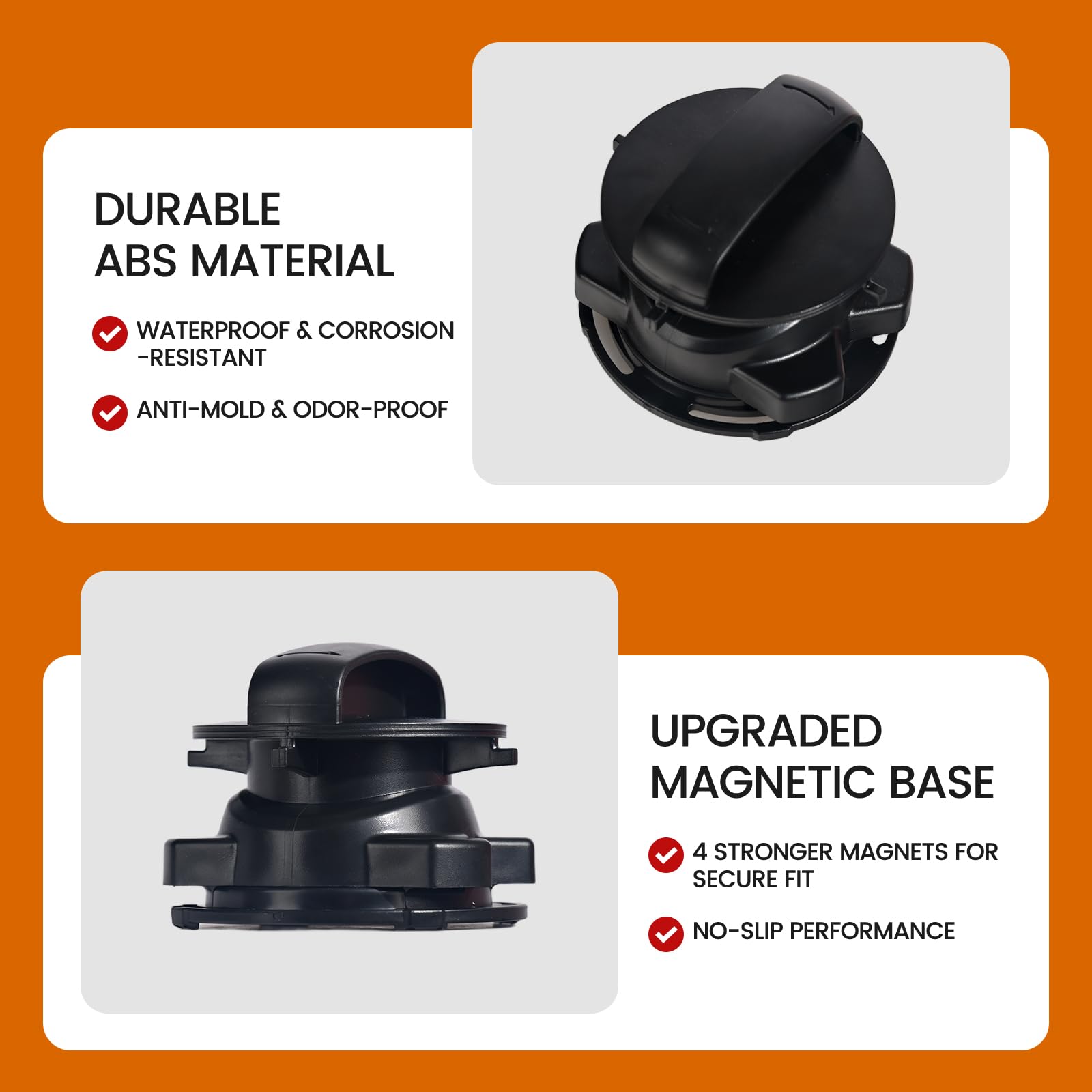 Garbage Disposal Magnetic Stopper 75257 for ISE Cover Control & Pro Cover Control Disposer, Replaces 75052/74094/74052/74275, ABS Black