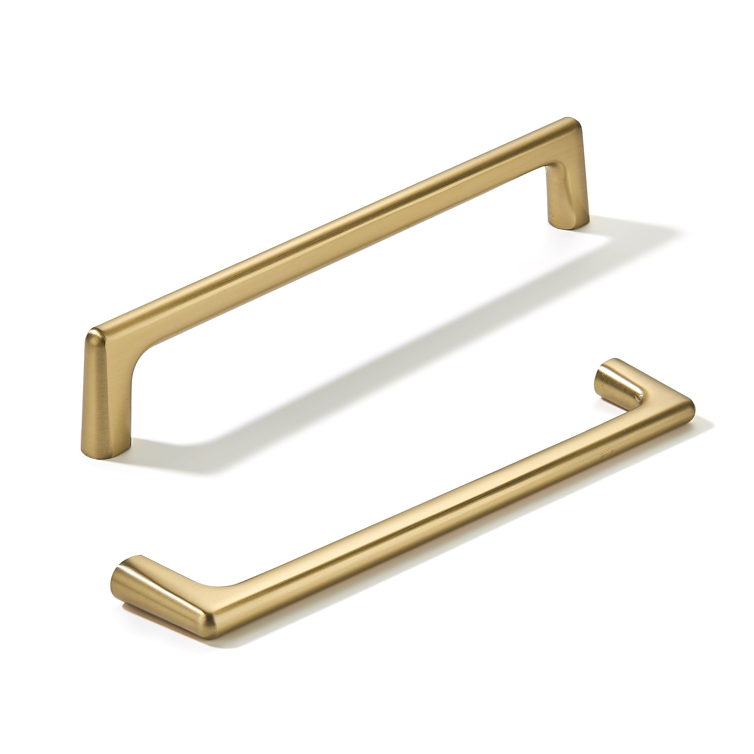 Photo 1 of khtumeware 10 Pack Brushed Brass Cabinet Pulls 7-1/2 Inch(192mm) Hole Centers Satin Gold Cabinet Pulls Kitchen Cabinet Hardware for Cupboard Drawer Handles Dresser Pulls