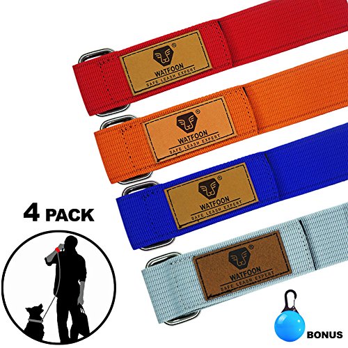 WATFOON 【4 PACK】 Hands Free Safe Dog Walking Wristband, Innovative & Practical Design