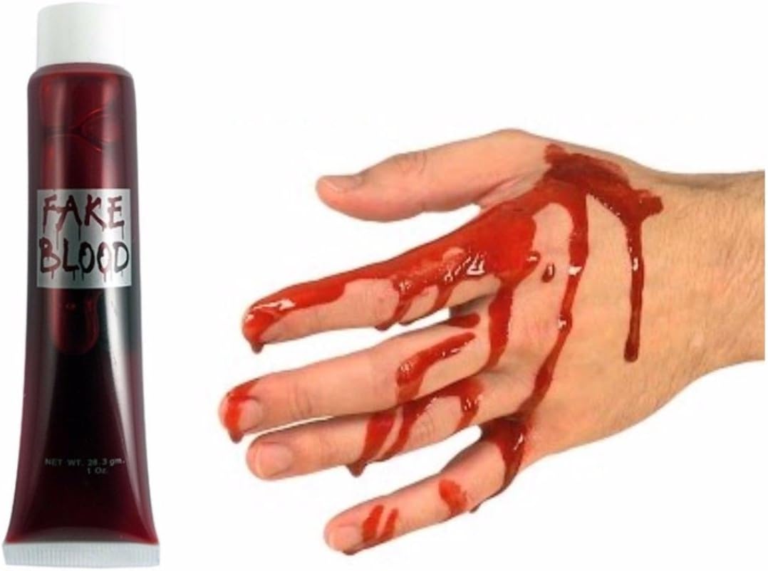Fake Blood Tubes 28ml, Halloween Vampire Zombie Makeup, Realistic SFX for Theatrical Wounds Scars & Costume Parties - Image 4