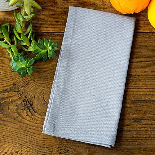 100% Cotton Woven Napkins. Suitable for Formal and Casual Dining. Set of 6 Napkins - 20-inch x 20-inch. French Designs - Fleurette Collection, by Vous Du Rivage