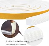 UPSEN Adhesive Weather Stripping Foam Tape 12mm x 3mm x 12m Doors Windows view 3