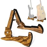 Guitar Stand, Acoustic Guitar Stand with Padded Foam, Classical Electric Guitar Stand,Folding Bass Guitar Display Stand Travel Guitar Stand, Compatible with Mandolin, Bass, Banjo, Ukulele,Rabbit-Shape Patented (Zebra)