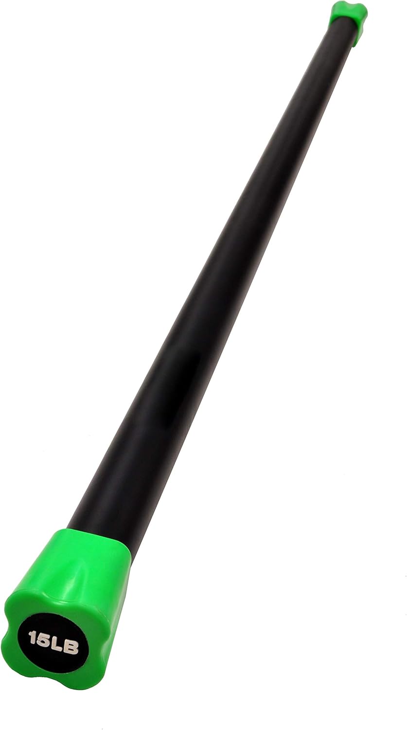 Sporzon! Total Body Workout Weighted Bar Weighted Workout Bar Weighted Exercise Bar, Blue : Sports & Outdoors