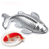 3D Aluminum alloy carp cake bakeware, fondant cake decoration bakeware, fish-shaped cake mold (9 inch)
