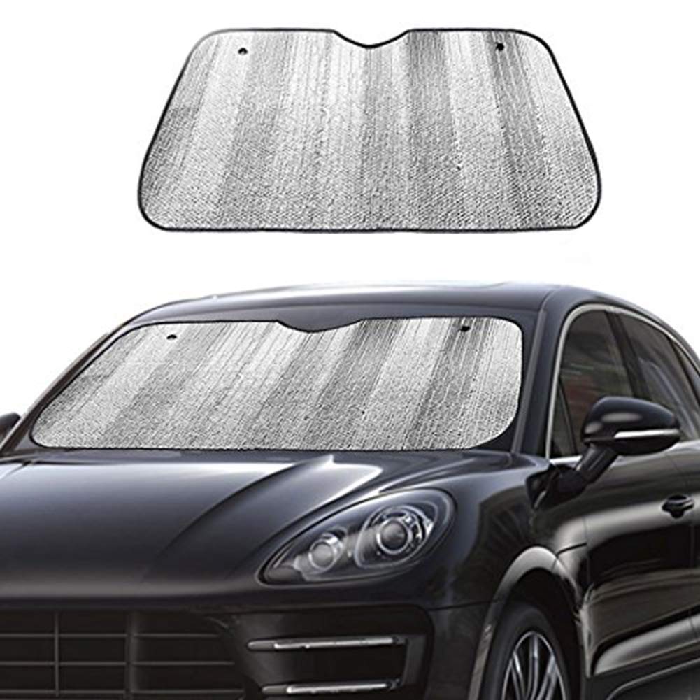 Photo 1 of Big Ant Car Windshield Sunshade UV Ray Reflector Auto Window Sun Shade Visor Shield Cover, Keeps Vehicle Cool- Sliver (55" x 27.5")