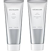 SACHAJUAN Silver Shampoo and Conditioner Set | Ocean Silk Technology & Violet Pigments to Neutralize Yellow Tones | Hydrate, Add Shine & Protect Blonde and Grey Hair | Vegan & Paraben-Free | Set of 2