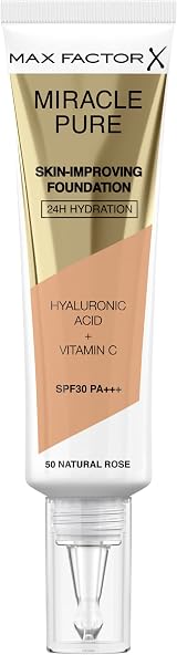 Max Factor Miracle Pure Liquid Foundation Natural Full Coverage 35ml