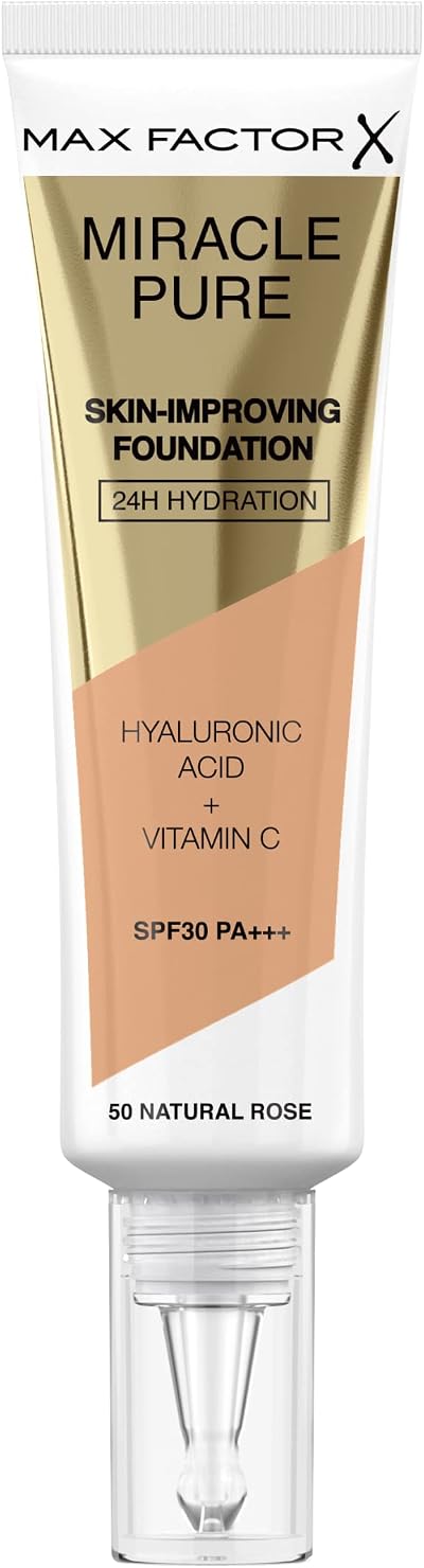 Max Factor Miracle Pure Liquid Foundation Natural Full Coverage 35ml