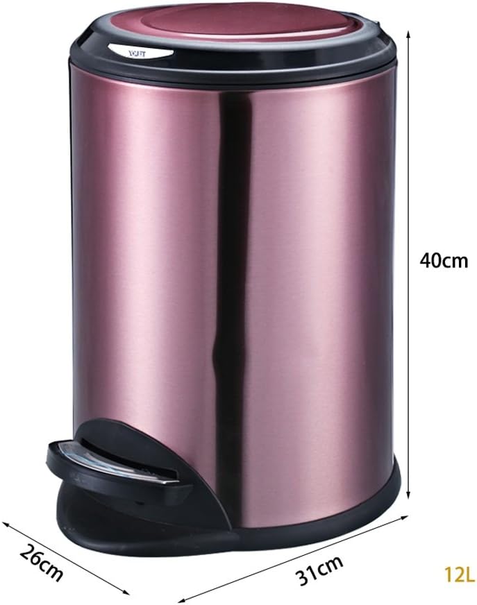 Accessoires Et Decorations Bebe Puericulture Rond Marron De Salle De Bain Anti Glisse Portable Poubelle 12l Poubelle A Pedale En Inox Estiloss Com