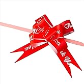 KoovDem 20PCS Pull Bow, Gift Wrap Bow, Party Favors Bow, For Box or Flower Decoration, Gift Decorations - Red