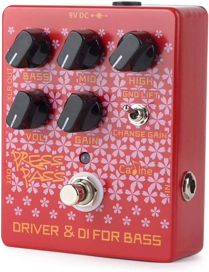 Caline CP-59 Driver Electronic Guitar Bass Effects Pedals Bass Amp DI Classic Tube Red Pedal