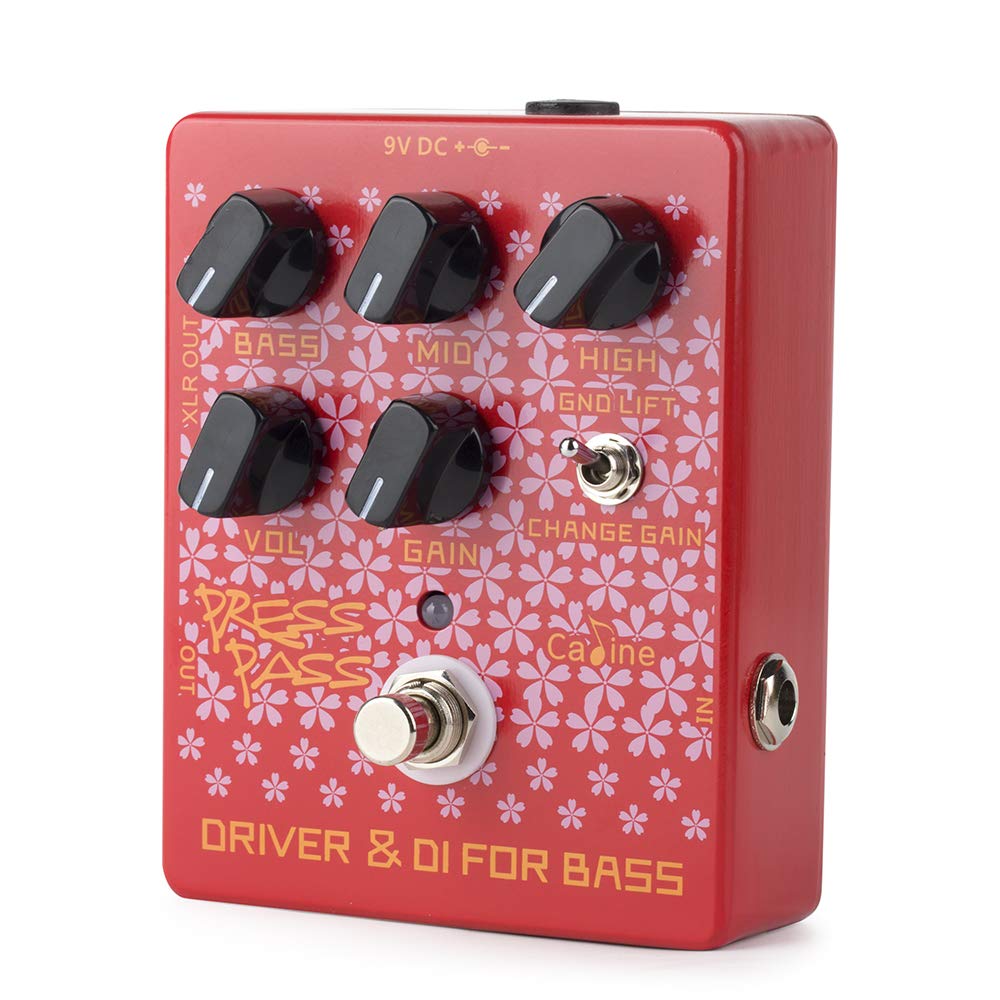 Caline CP-59 Driver Electronic Guitar Bass Effects Pedals Bass Amp DI Classic Tube Red Pedal