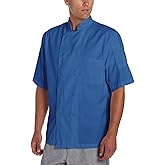 Chef Code Men's Short Sleeve Unisex Classic Chef Coat, Royal, Small