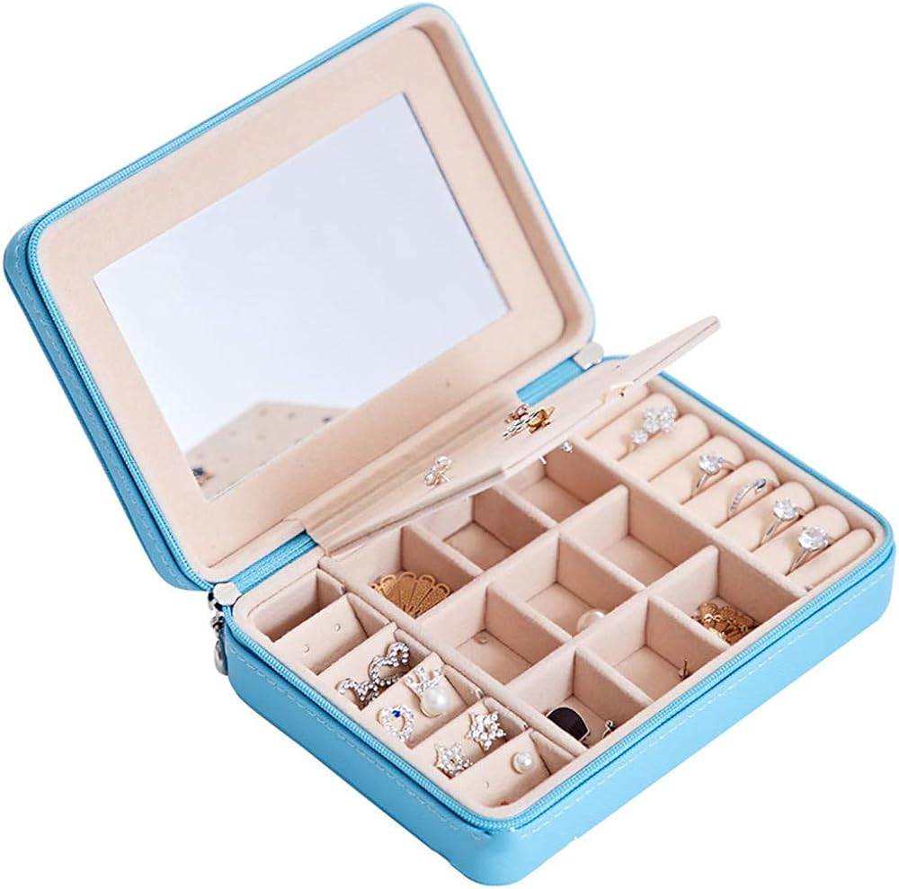 Liyaya Portable Jewelry Box,Pu Leather Storage Box,MoistureProof and