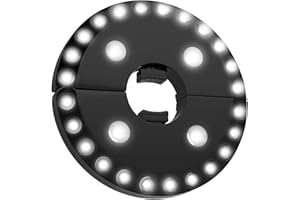 Pure Garden 50-LG1213 Patio Umbrella Cordless 28 LED Lights, 3 Brightness Modes-Battery Operated Hanging Lamp for Tents or 0.86-1.8” Diameter Poles, 0.86"-1.8", Black