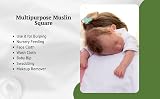 Sasma Home Large Muslin Squares 70x70 cm Pack of 10 100% Cotton view 3