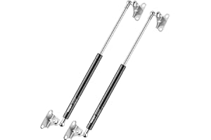 Vepagoo 28 Inch 55lb/245N Gas Shock Strut Spring for RV Bed Door,Truck Bed Cover, Floor Hatch Travel Trailer Door and Other Custom Project，Set of 2 with L-Type Mounts Brackets