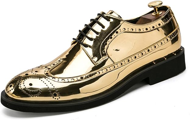 gold oxford shoes