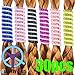 QY 30PCS Bright Candy Colors Beads Barrettes Spiral Coil Hairholders for Ladies