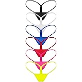 TOFOI Womens G String Thongs Micro Back Tiny Panties Low Rise No Show Bikini Bottom Daily Underwear