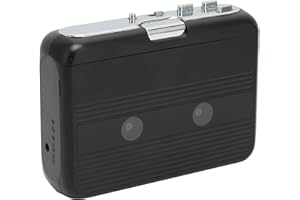 Dpofirs Portable Cassette Player, Audio Cassette Tape to Digital Converter Player, Cassette Player with Bluetooth 5.0, 3.5mm Earphone Jack Tape Player Recorder Supports FM