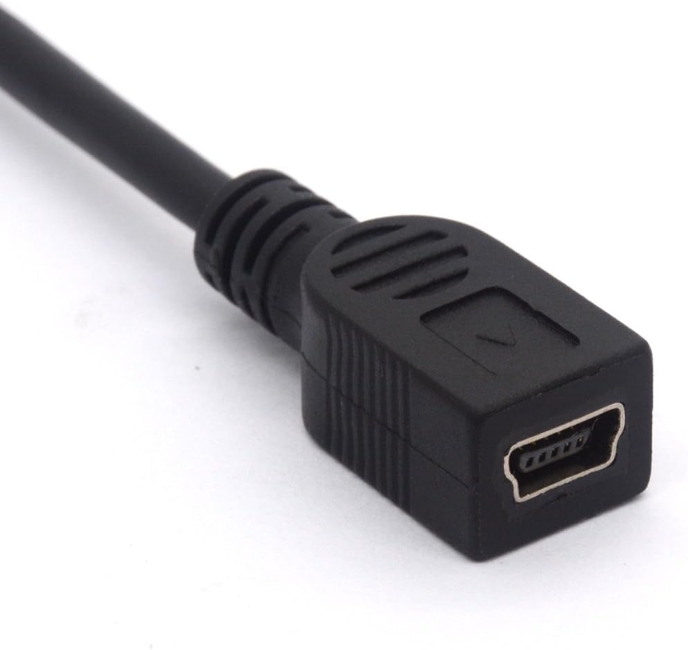 HTGuoji Mini USB to Type C Cable Cord, Right Angled USB 3.1 Type C Male to Mini 5-Pin B USB Female Adapter - Image 4